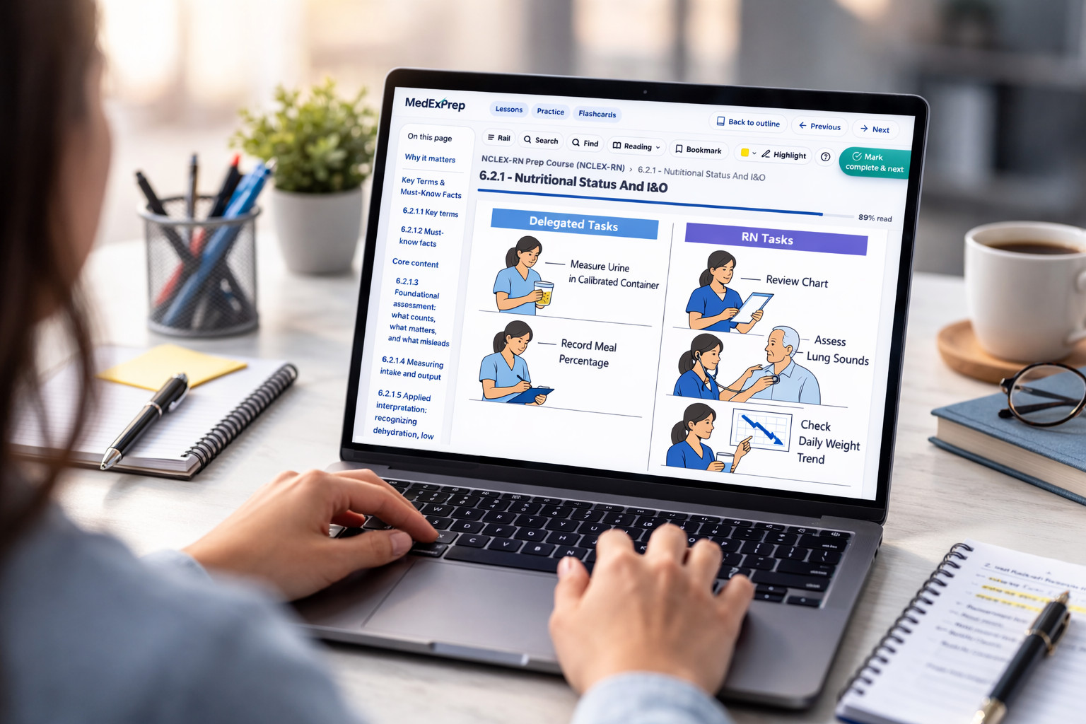 Students preparing for healthcare exams