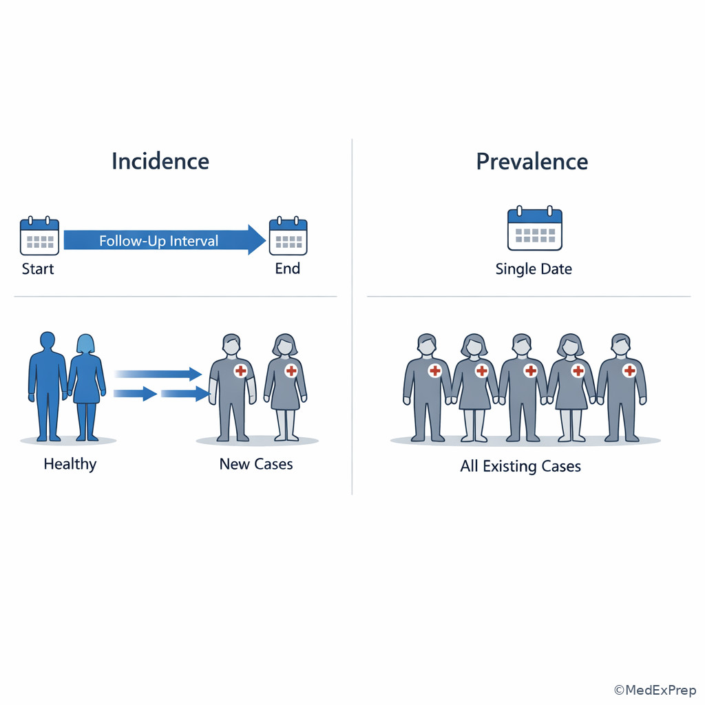 Fig 4. Incidence versus prevalence visual comparison
