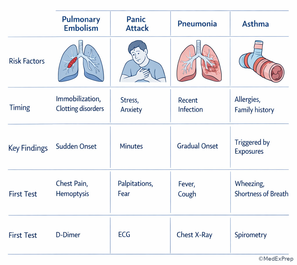 Illness script comparison board