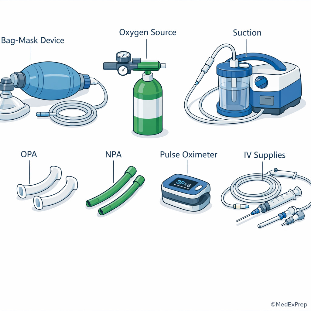 Airway support within scope setup