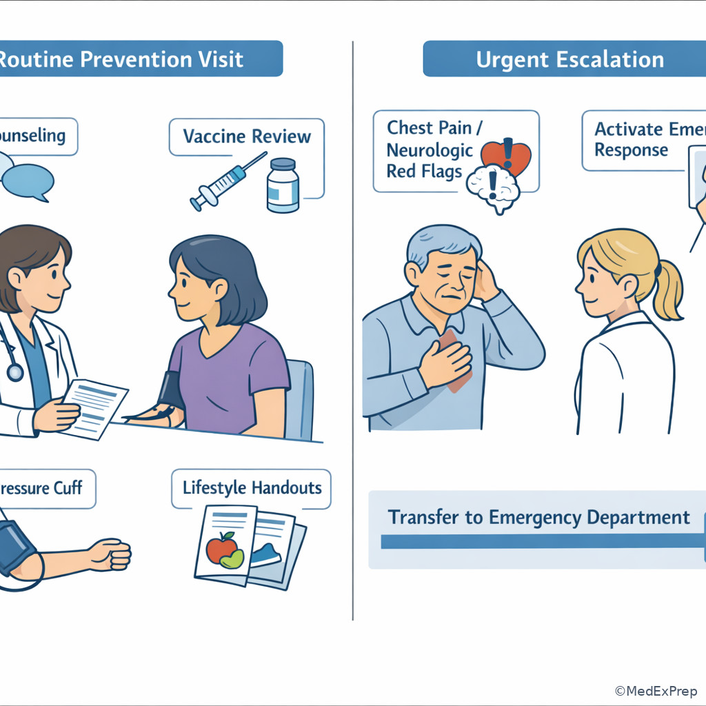Fig 5. Stable prevention visit versus urgent escalation