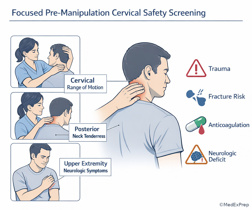 Red-flag screening before cervical manipulation