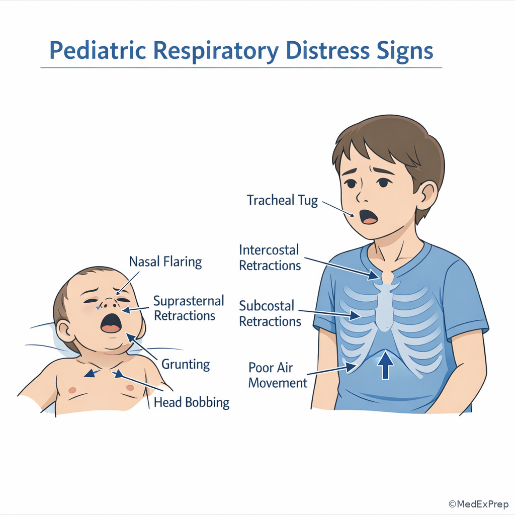 Fig 3. Pediatric work-of-breathing landmarks