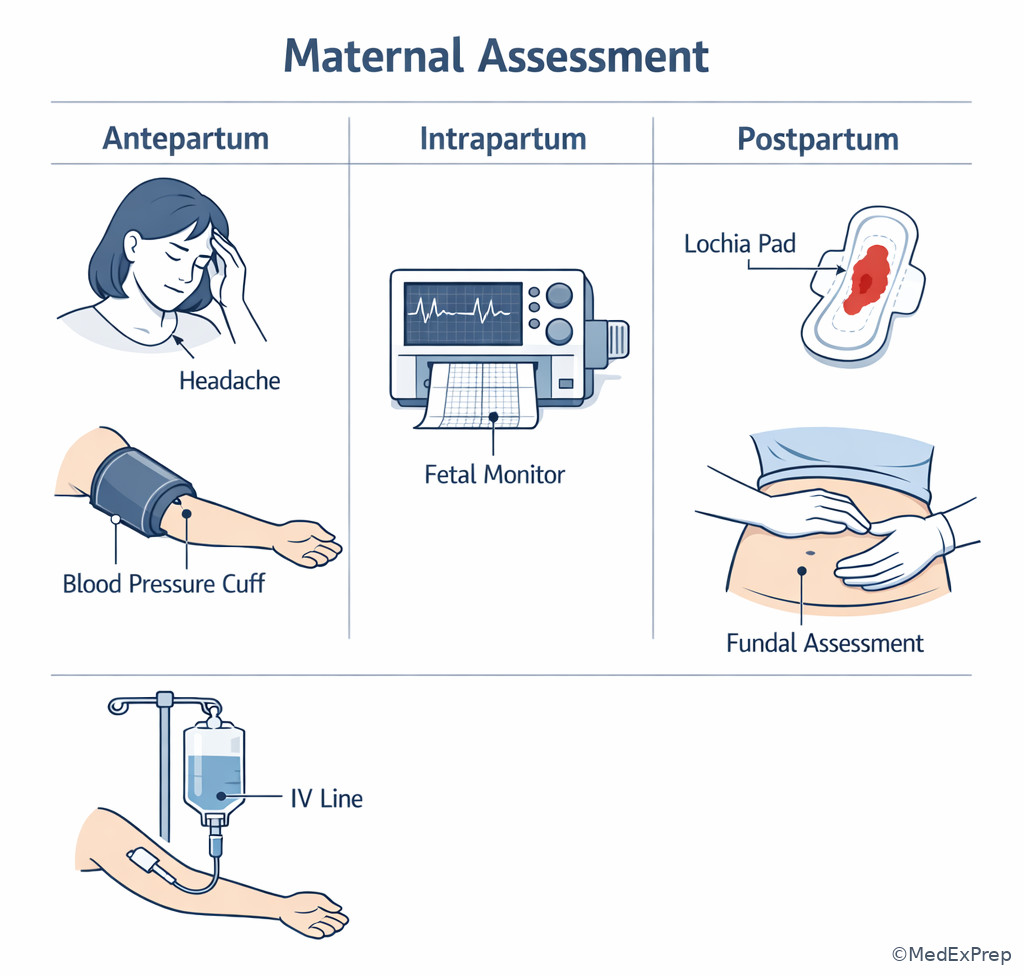 Maternal assessment cue board