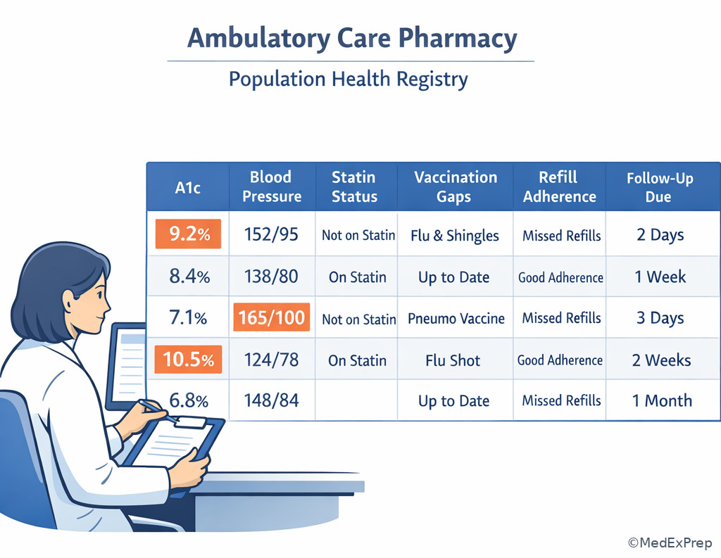 Outpatient panel management dashboard
