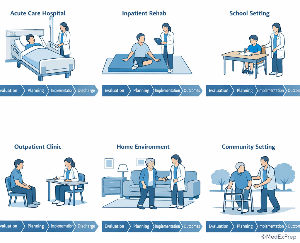 OT process stages across settings illustration