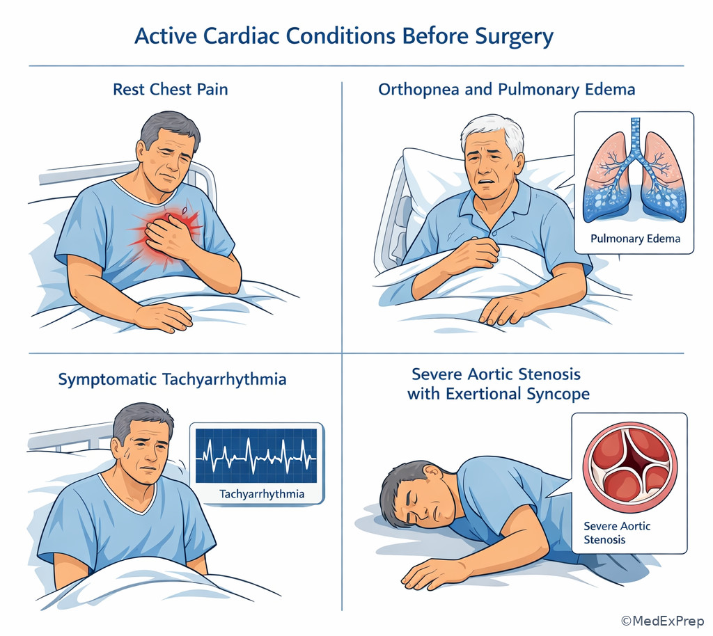 Cardiac red flags before surgery