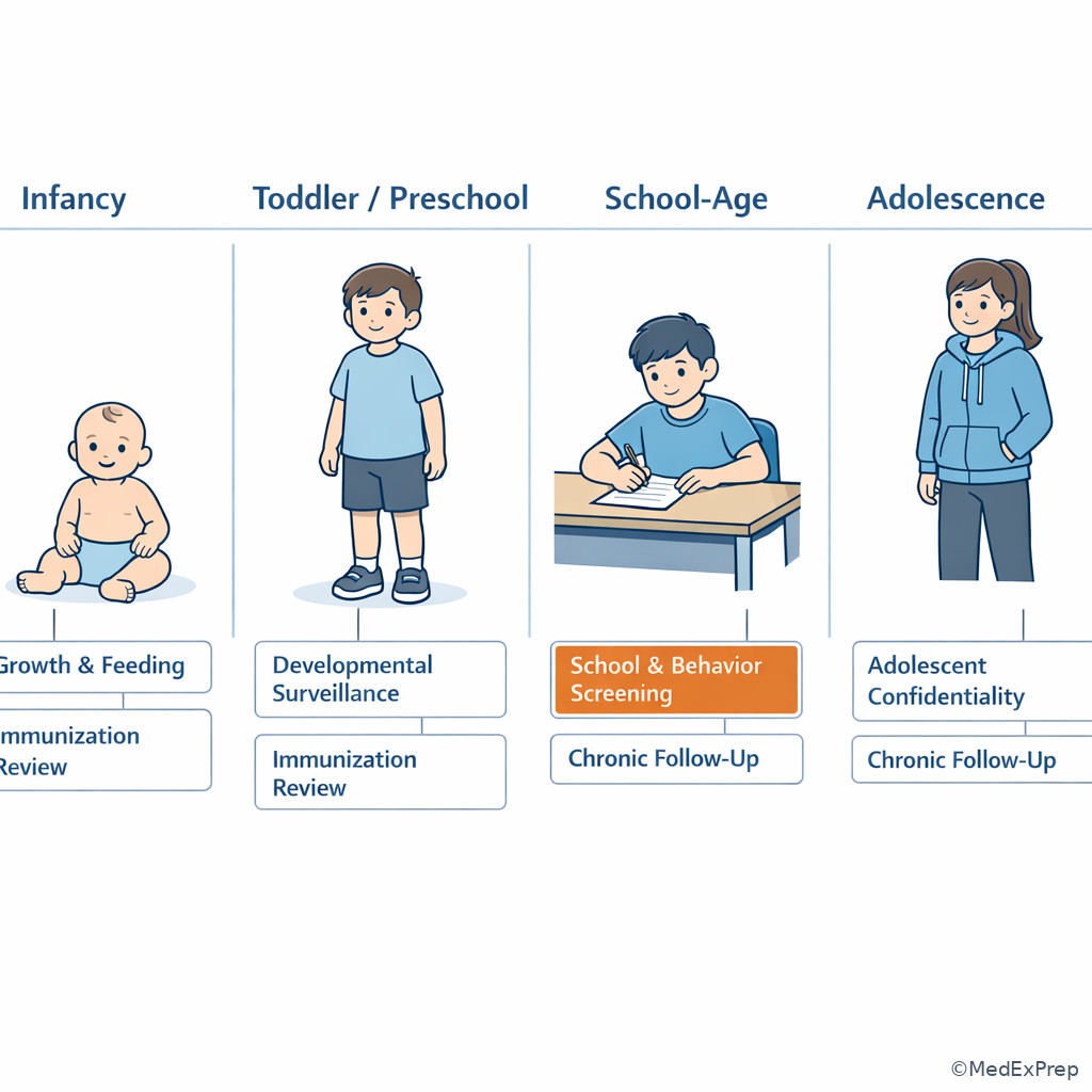 Fig 3. Age-banded pediatric primary care responsibilities