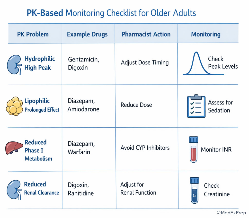 PK-based monitoring checklist