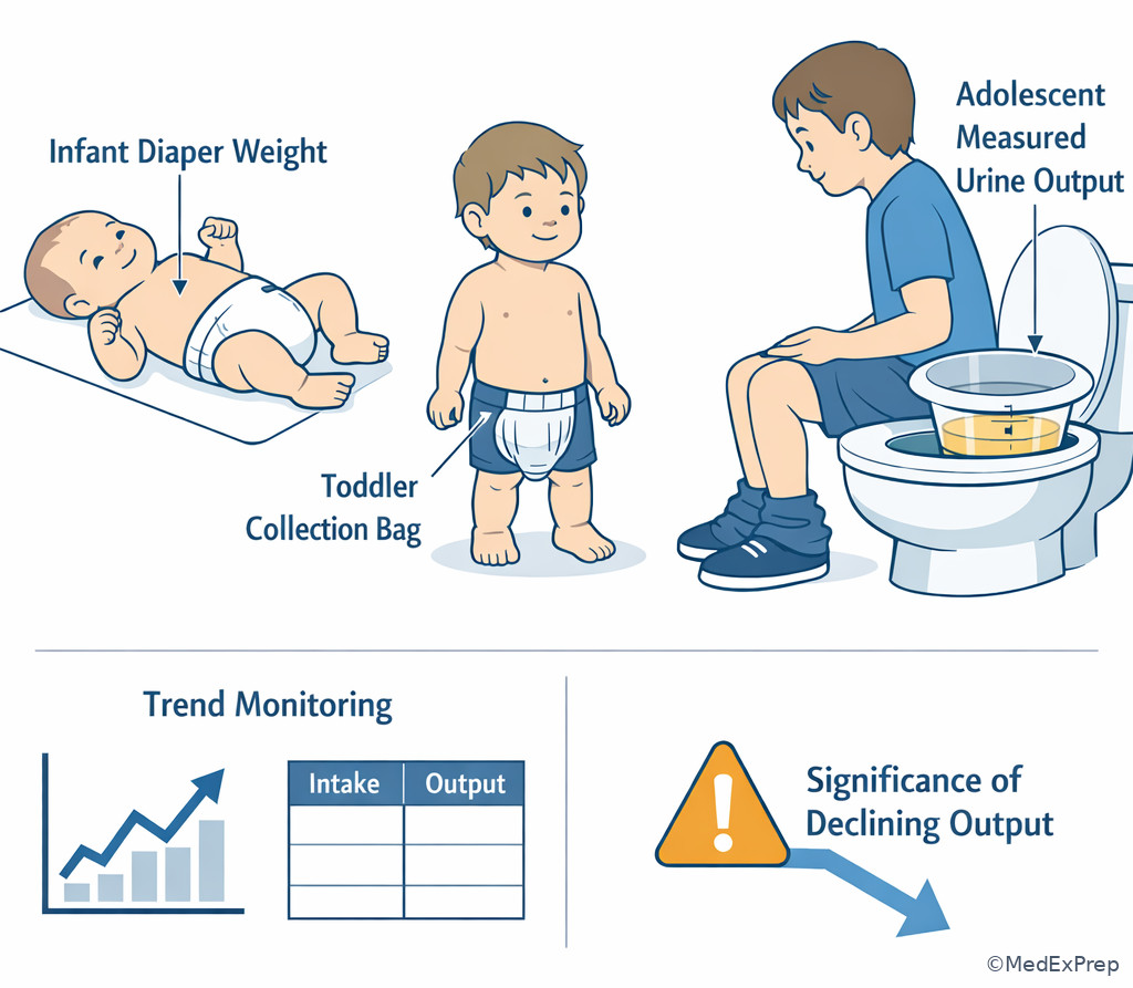 Urine output monitoring in pediatric acute care