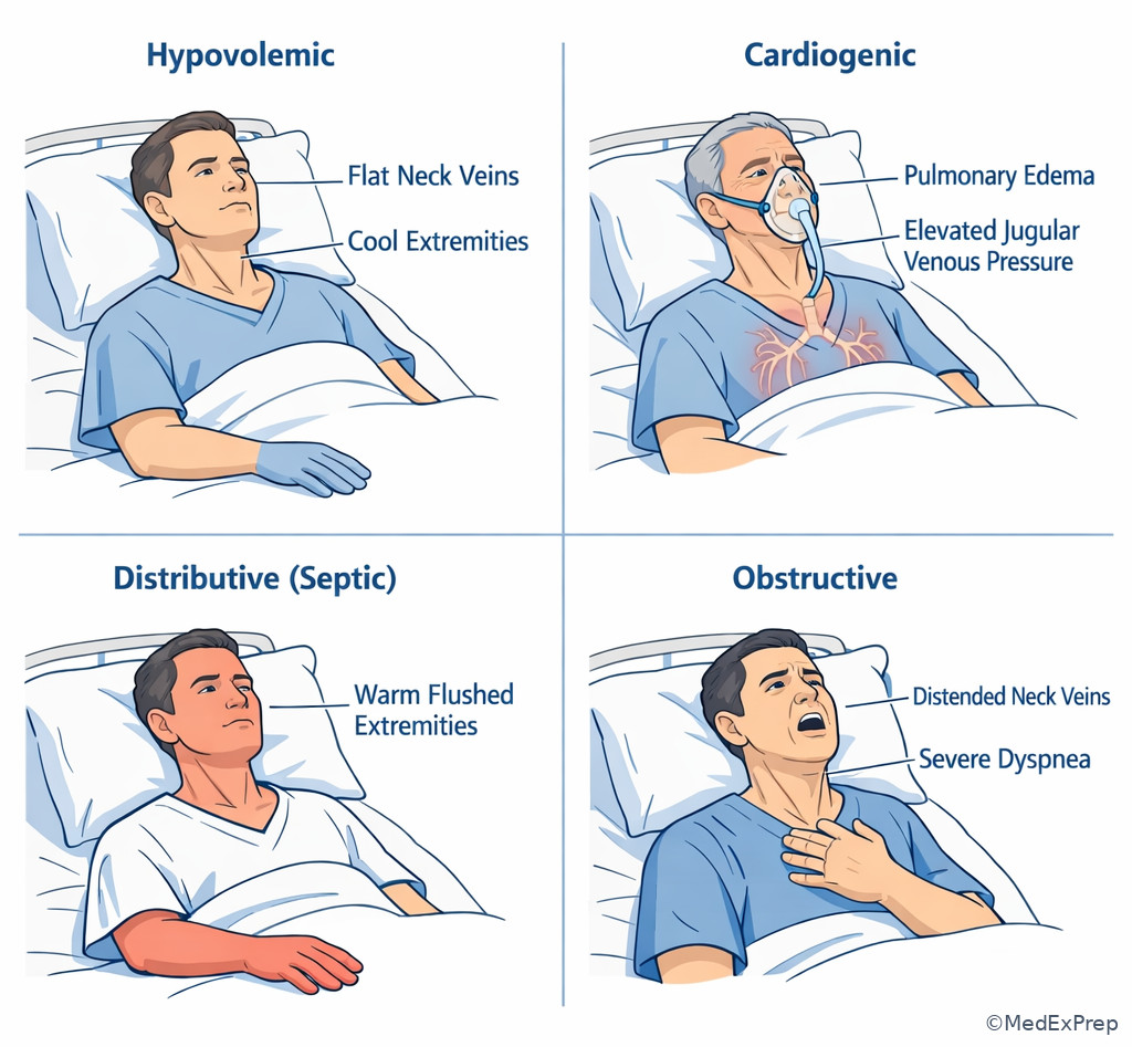 Shock phenotypes by bedside appearance