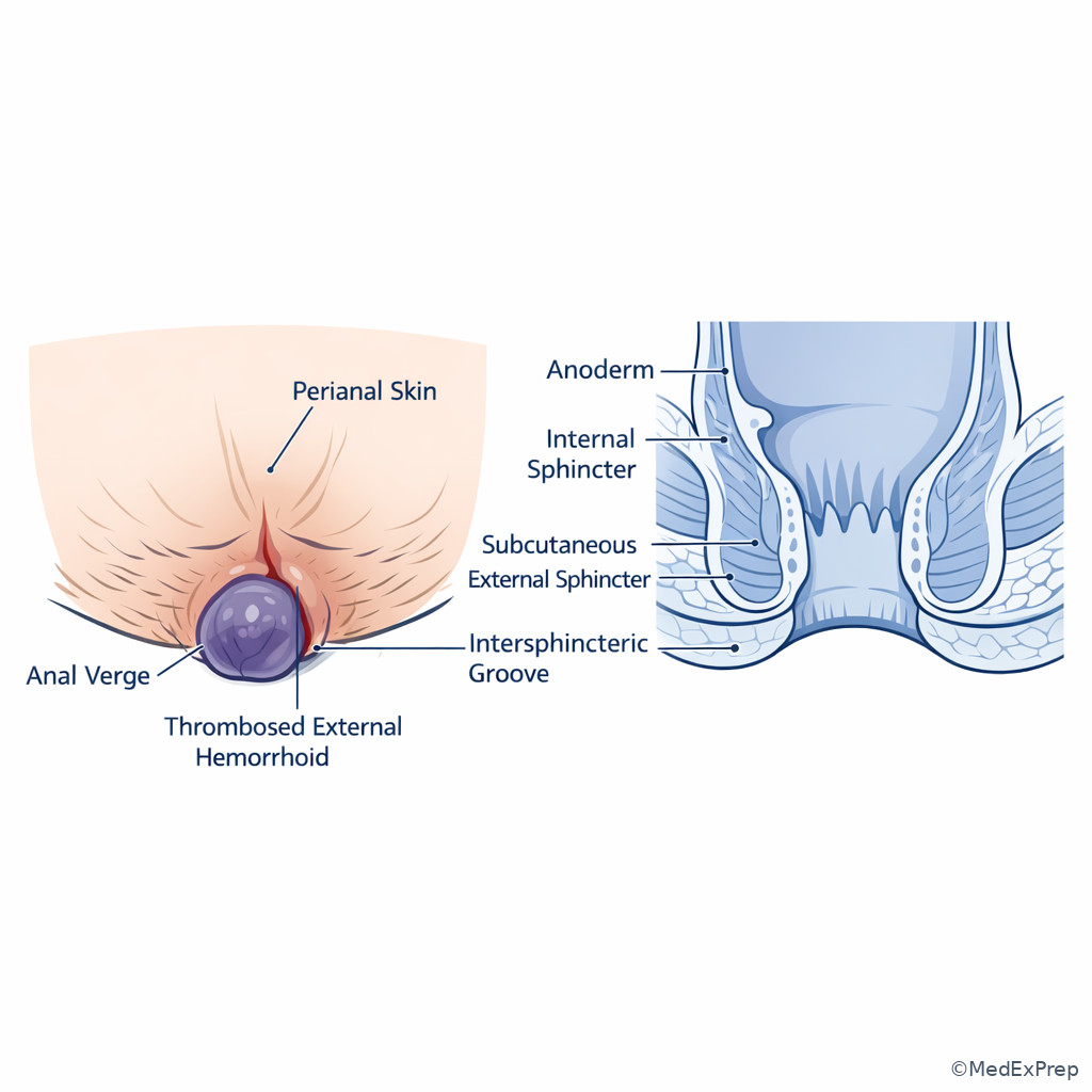 Distal anal canal surface anatomy and intersphincteric groove