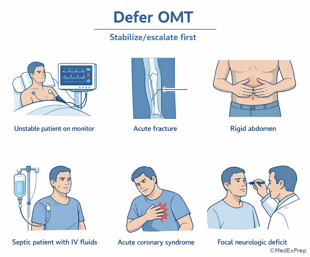 OMT contraindication cues in acute instability