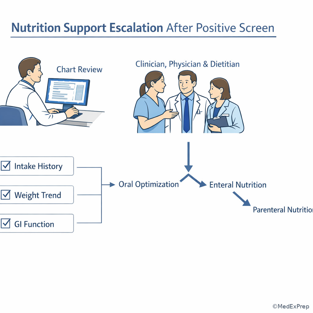 Positive screen escalation in interdisciplinary care