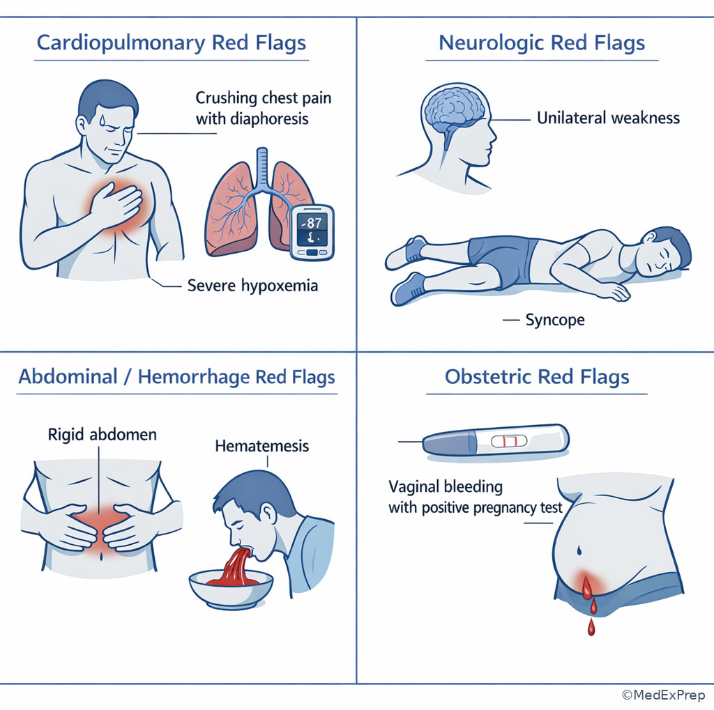 Emergency red flags by organ system