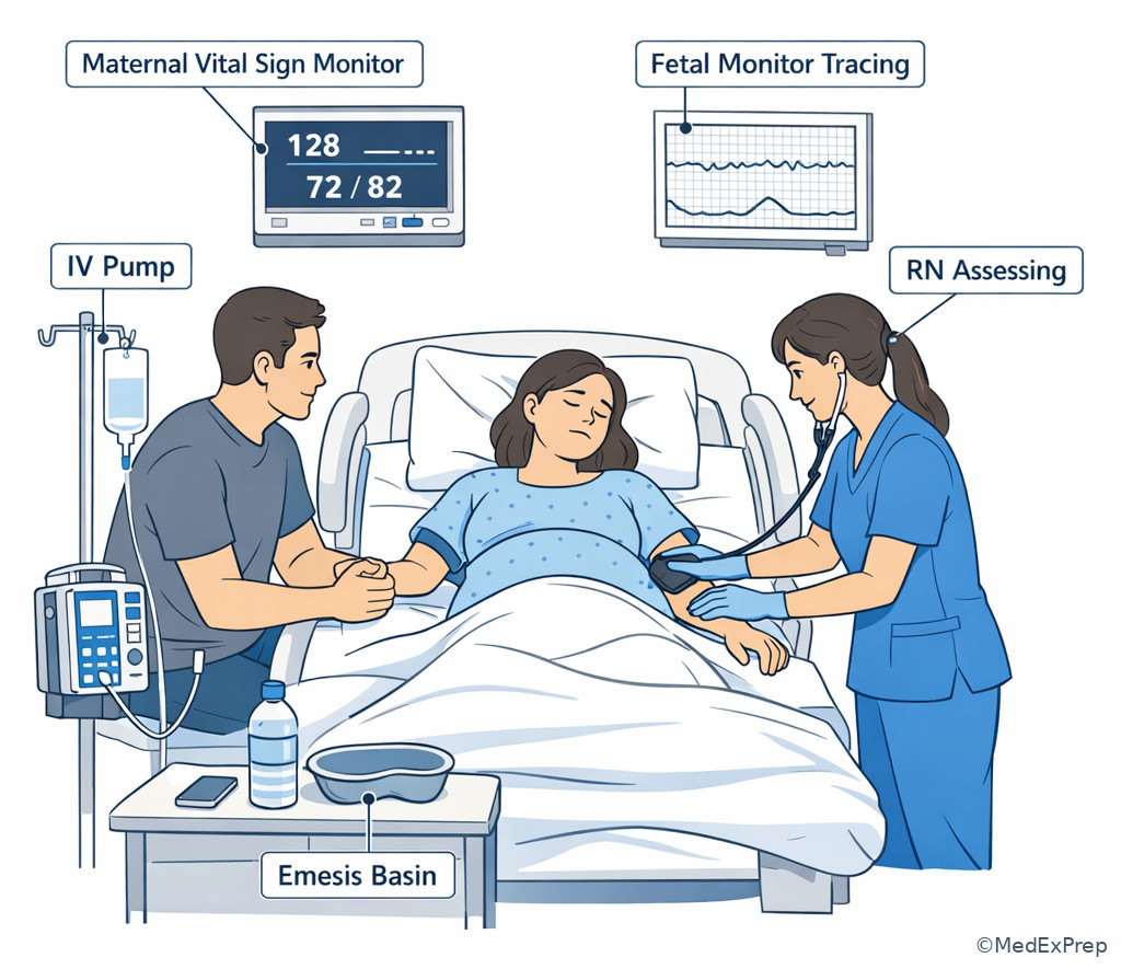 Fig 4. Labor room prioritization scene