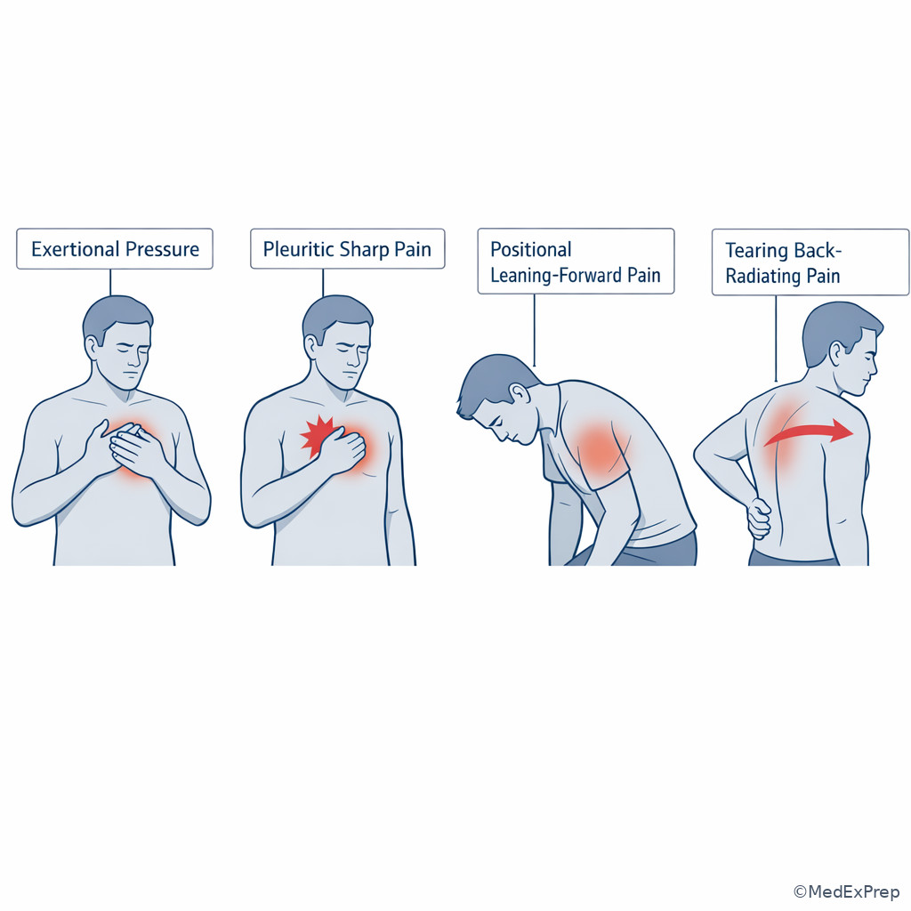 Chest pain cue comparison image