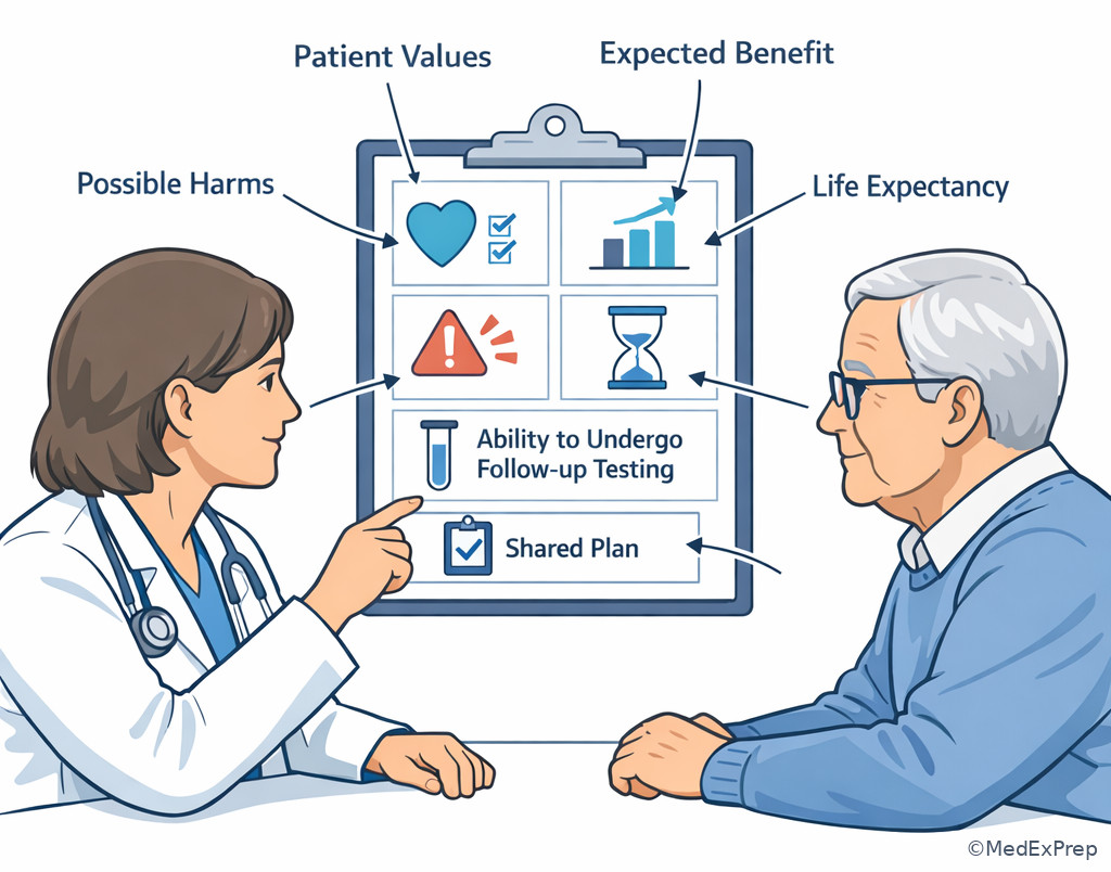 Shared decision-making conversation in preventive care