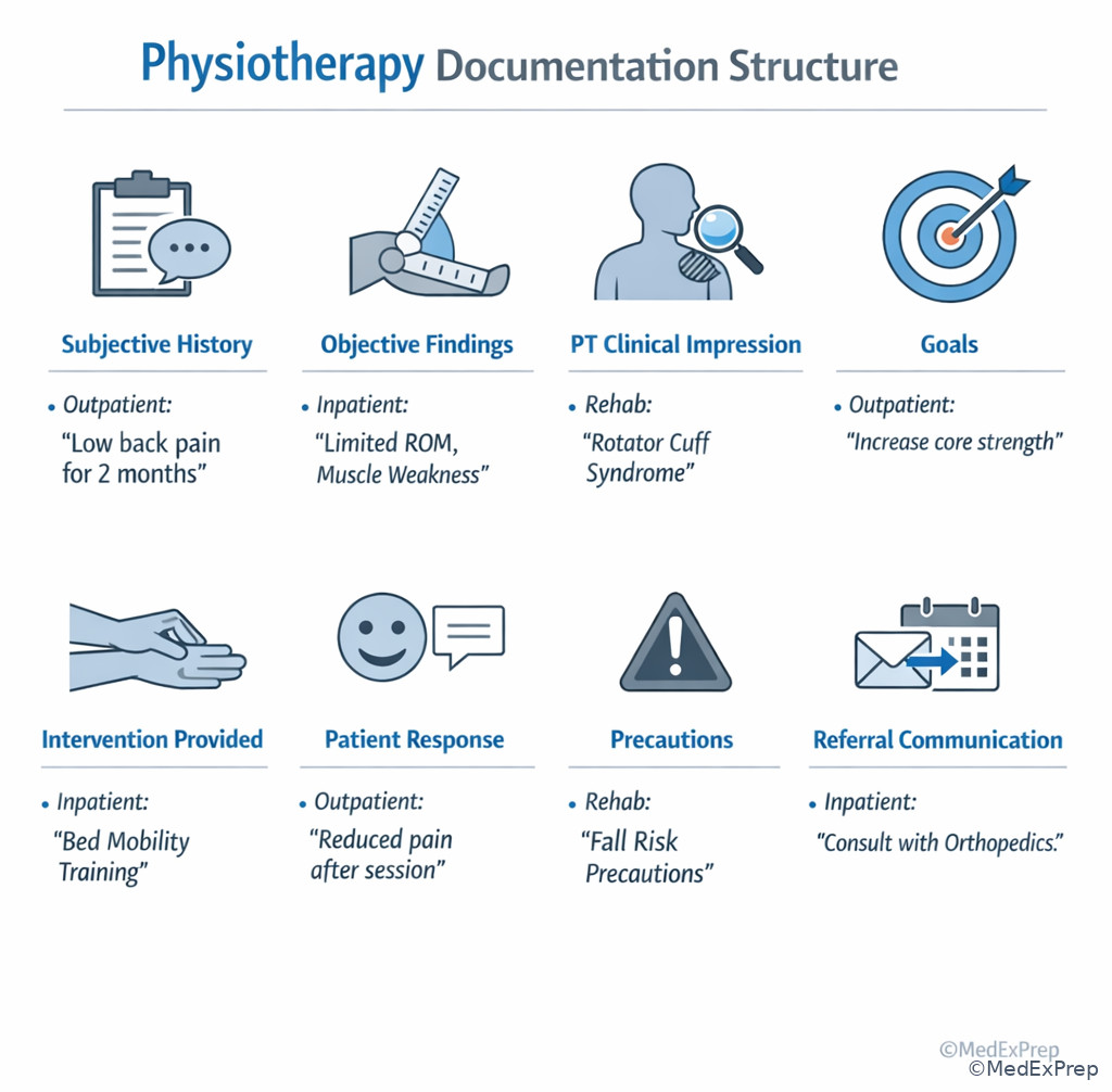 Clinical documentation elements for entry-level PT practice