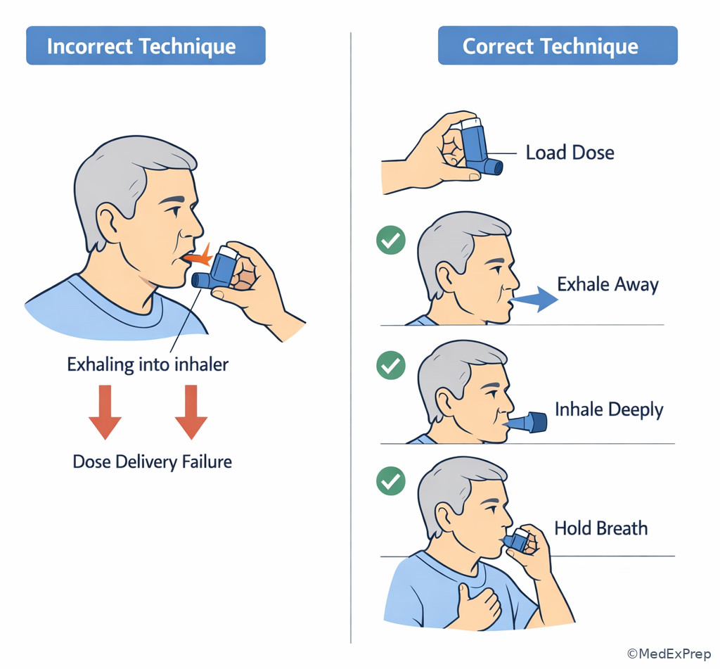 Inhaler technique failure graphic