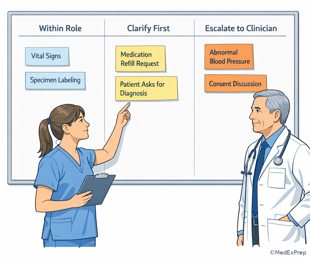 Role boundary triage board