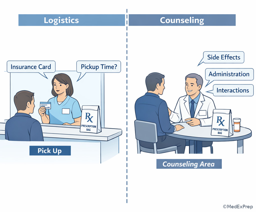 Patient counter counseling boundary scene