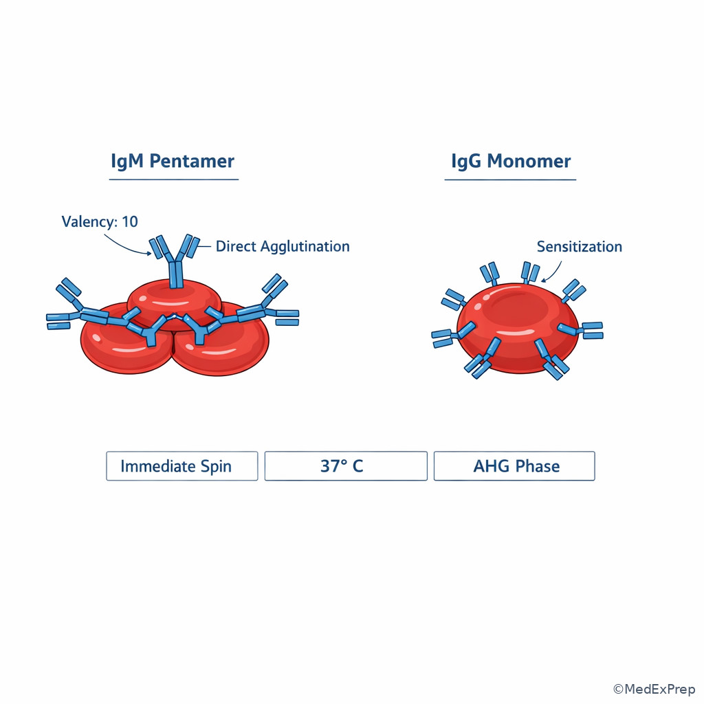 Immunoglobulin class comparison in serology