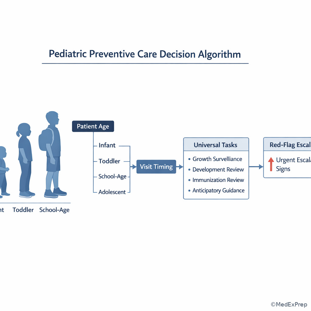 Fig 6. Pediatric preventive decision algorithm illustration