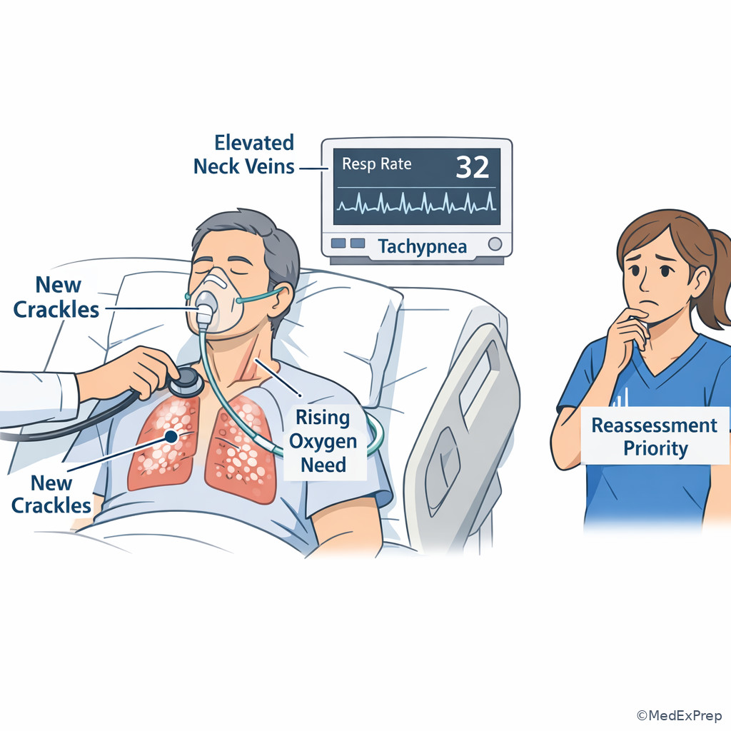Congestion red flags after fluid illustration