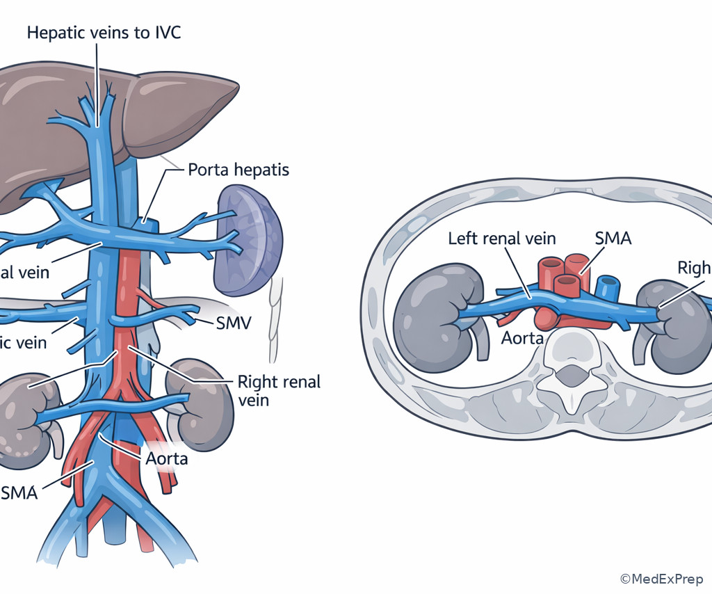Fig 5. Portal and renal venous relationships