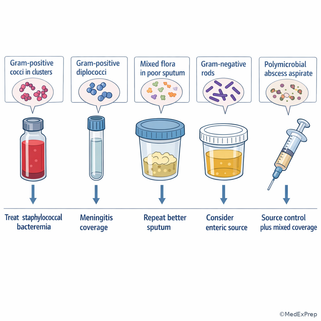 Clinical specimen-to-action visual summary