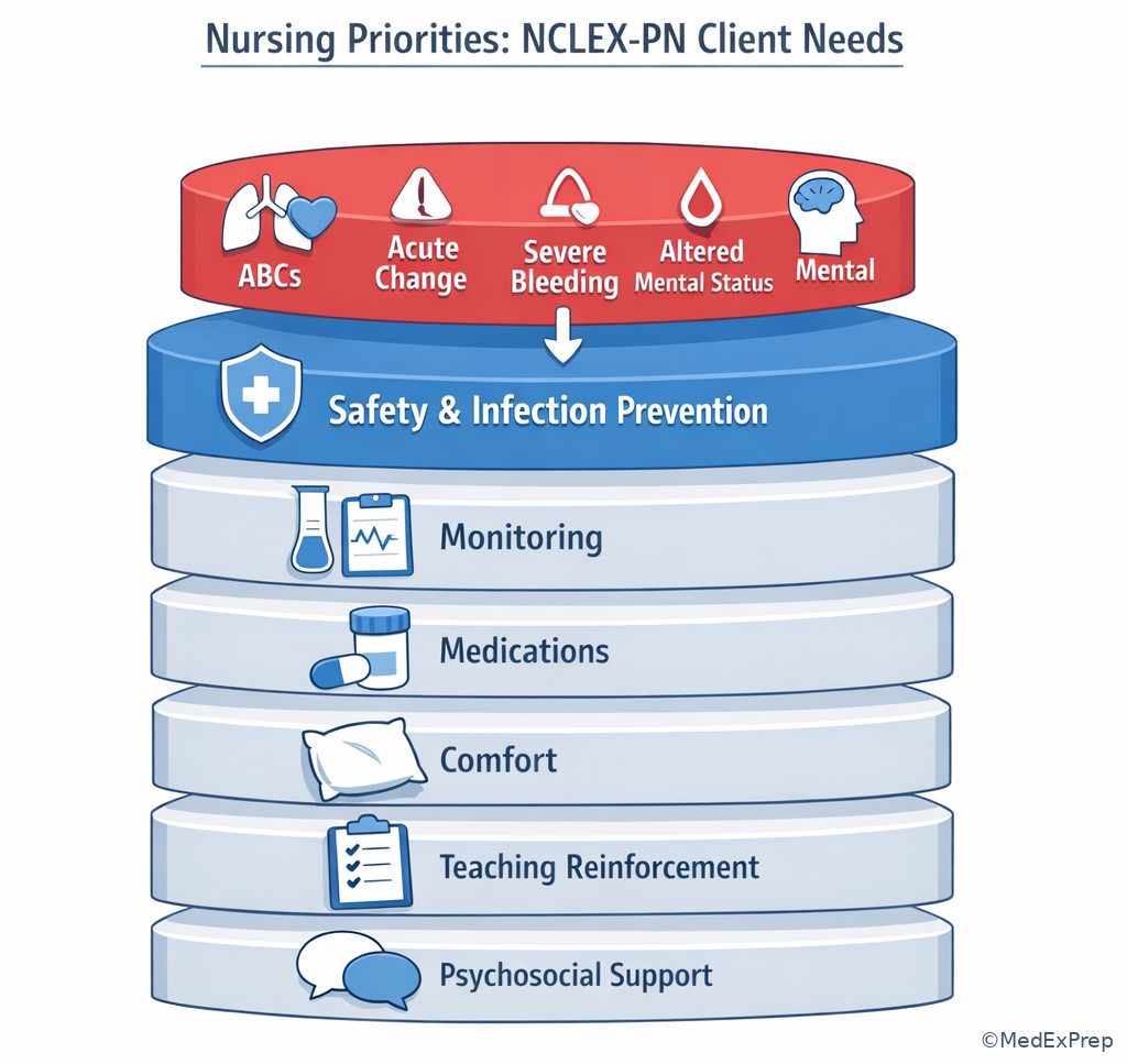 Fig 4. Nursing priorities layered over client needs