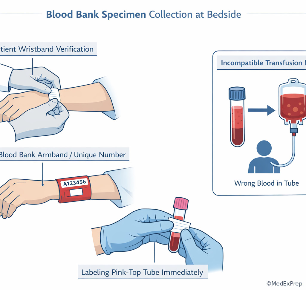 Fig 4. Blood bank identification at bedside