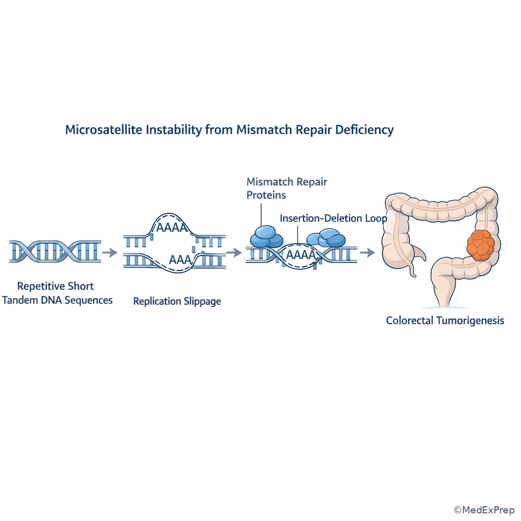Microsatellite instability in mismatch repair deficiency