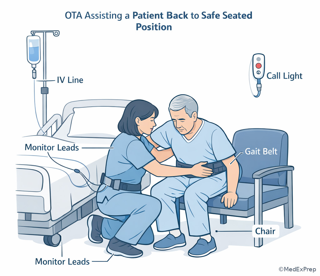 Acute care safety escalation scene