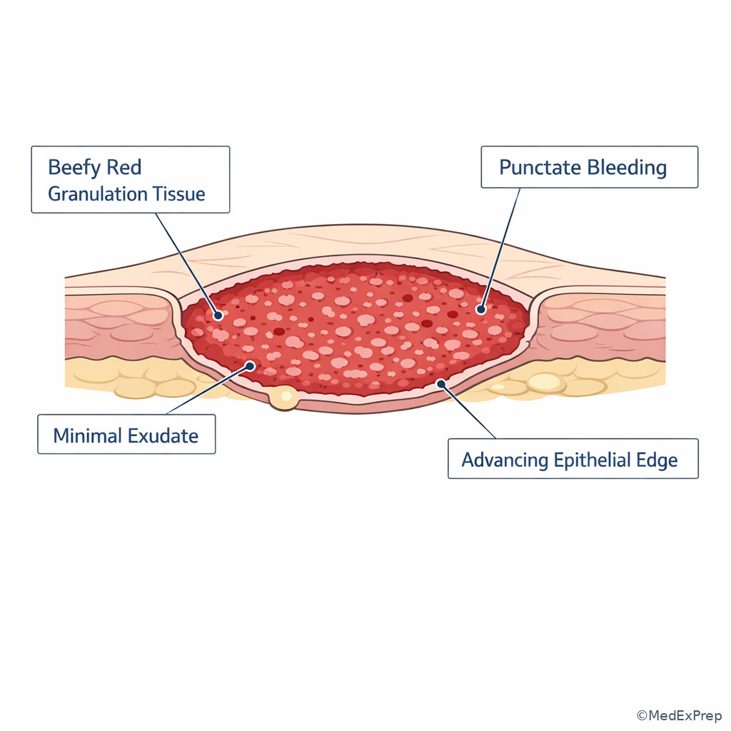 Healthy wound bed ready for closure or grafting