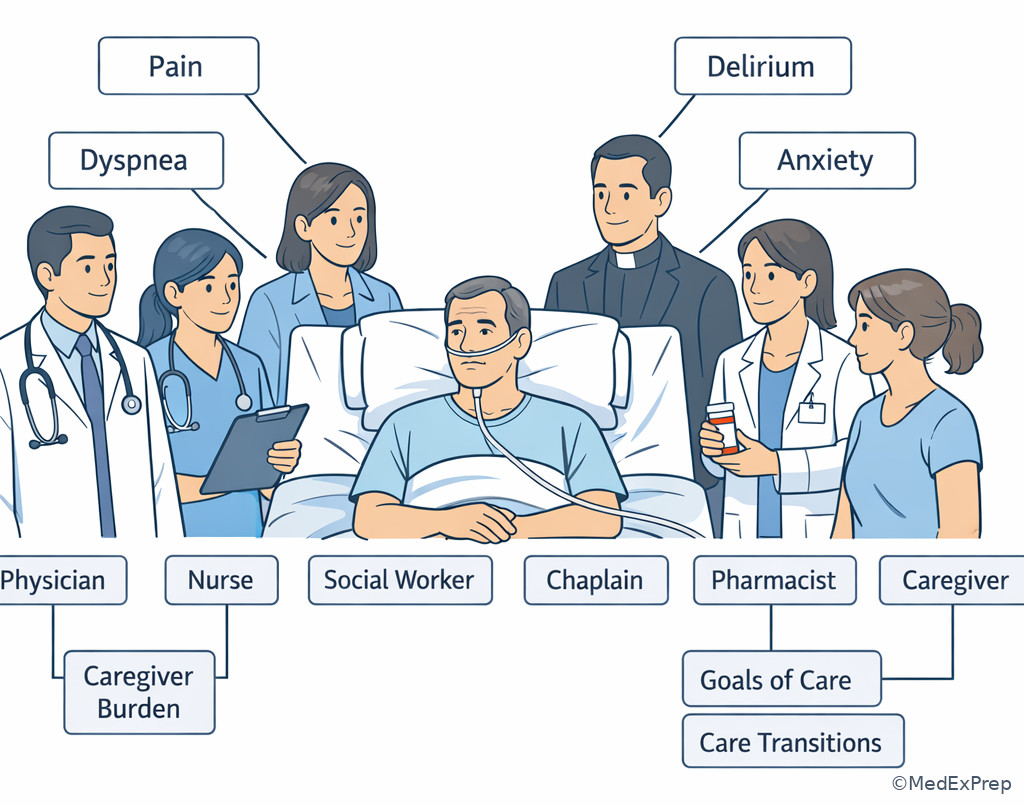 Fig 2. Interdisciplinary palliative care team map