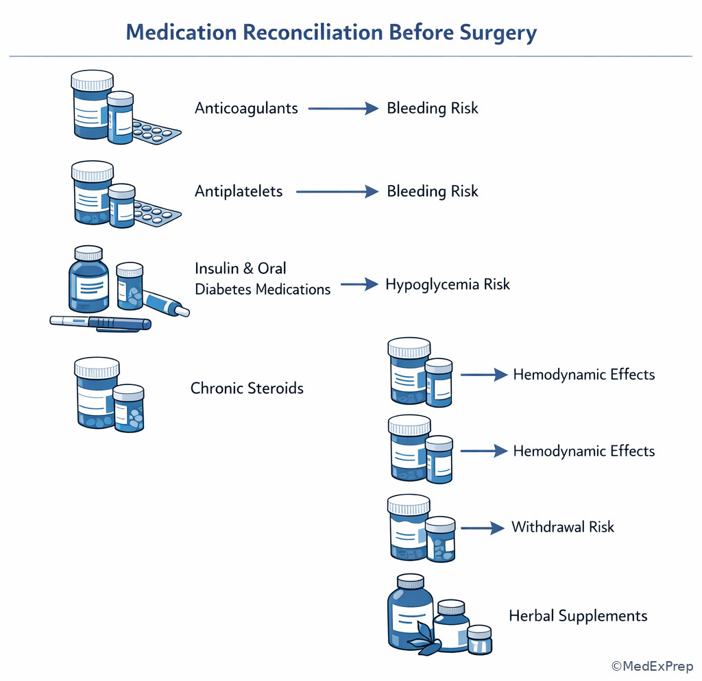 Fig 3. Medication review priorities before surgery