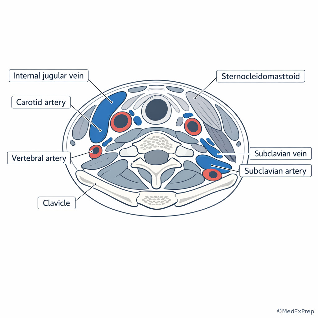 Axial neck access anatomy