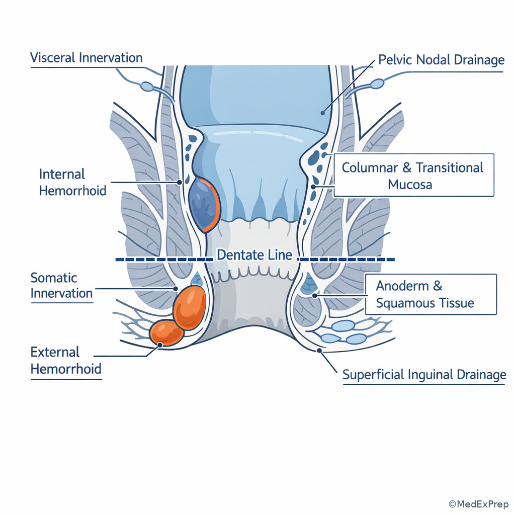 Fig 3. Dentate line transition anatomy