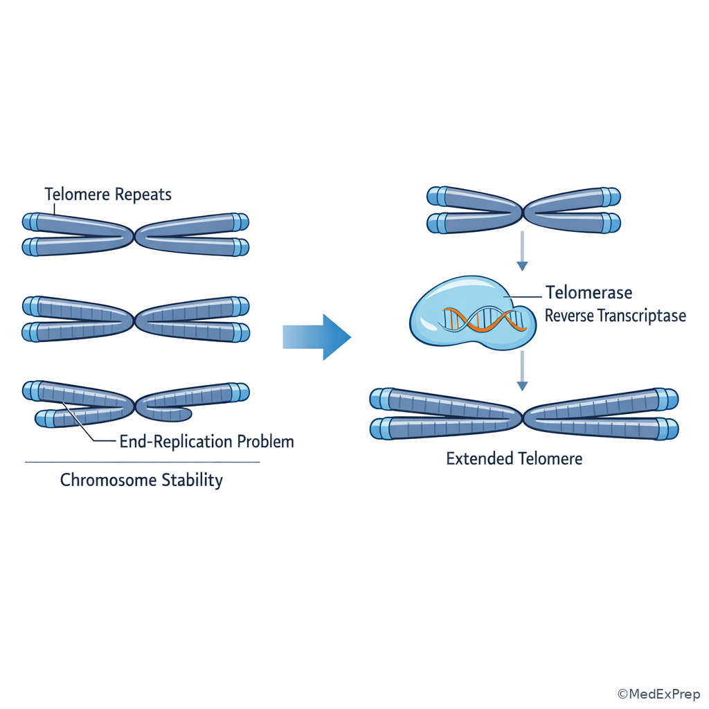 Fig 6. Telomere shortening and telomerase