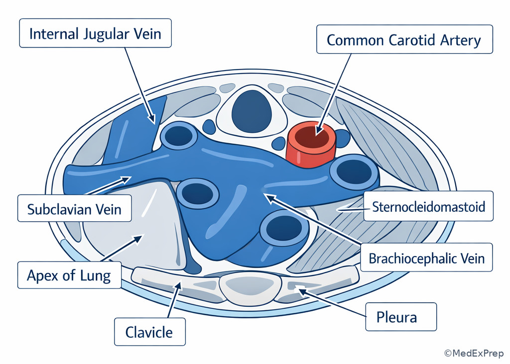 Thoracic inlet venous anatomy