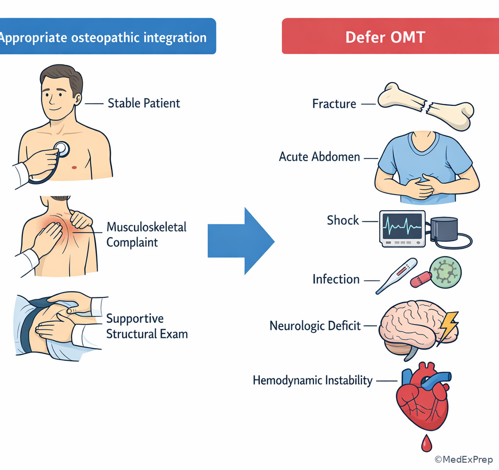 Fig 6. Osteopathic integration and deferral decision graphic