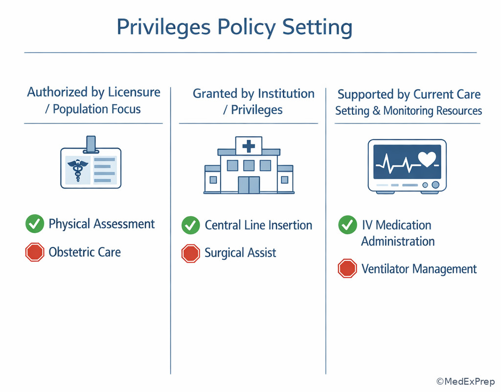 Privileges and policy checklist visual