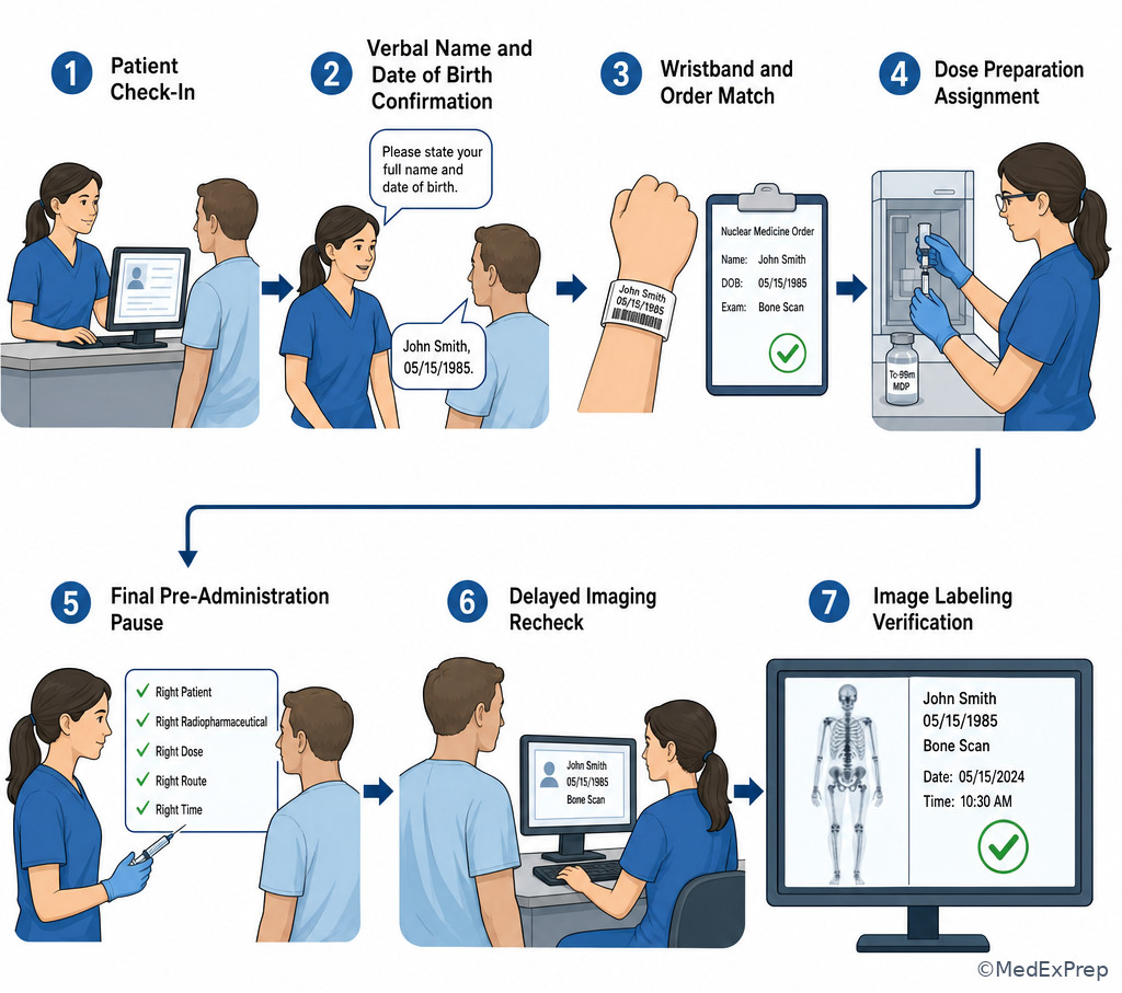 Fig 6. End-to-end patient identification workflow in nuclear medicine