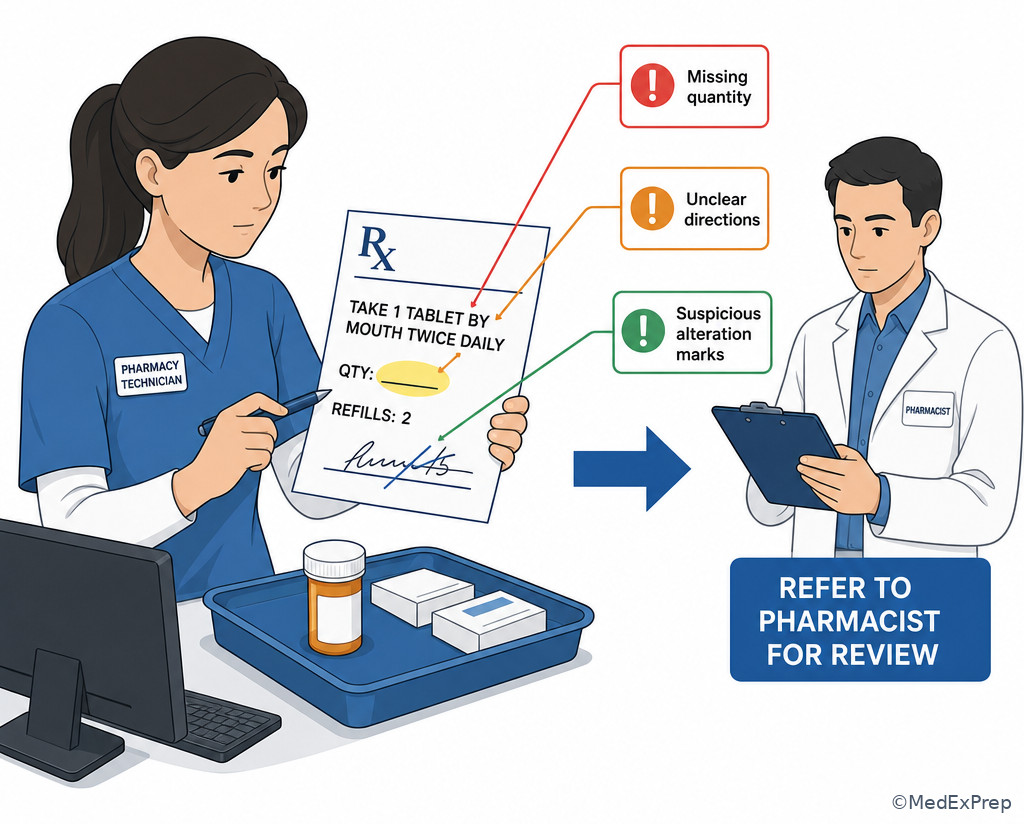 Prescription red flag screen