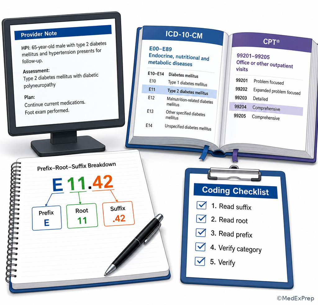 Coder workflow desk graphic