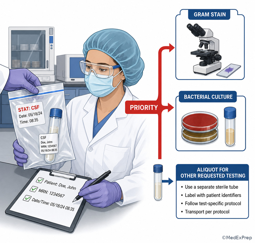 Urgent bacterial cerebrospinal fluid processing pathway