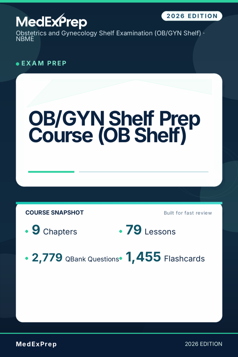 OB/GYN Shelf Prep Course (OB Shelf)