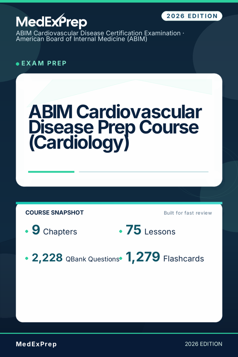 ABIM Cardiovascular Disease Prep Course (Cardiology)
